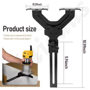 DNP618 Edge Guide for Fixed Base Compact Router, Compatible With DEWALT DWP611 Router, PORTER-CABLE 450 & 451-Adjustable for Quick Attachment To Router Mounting Base, Fits Router DCW600B, DW6913. etc