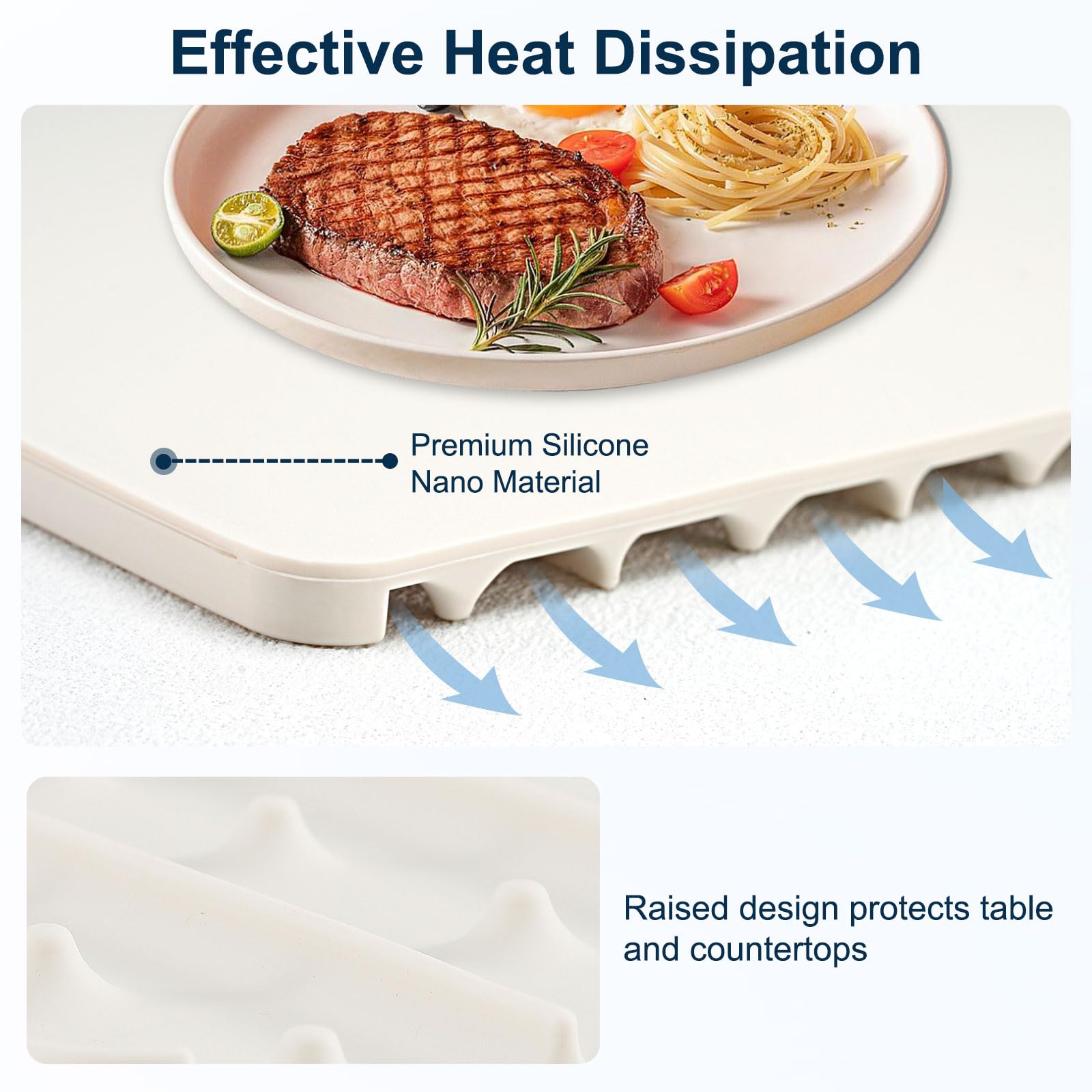 Warming Mat for Food, Full Surface Heating Electric Warming Tray for food, 3-Temperature Settings Portable Food Warming Mat, Auto Shut-Off Rollable Warming Trays for Buffets Party, Gatherings White