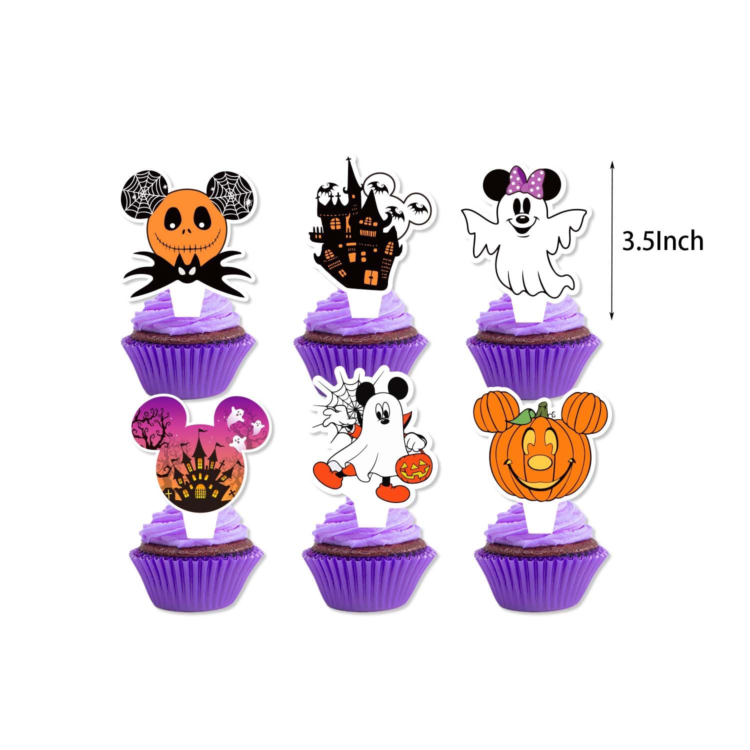 Halloween Mouse Party Decoration Halloween Mouse Party Theme Banners Latex Balloons Cupcake Toppers for Baby ShowerParty Decoration