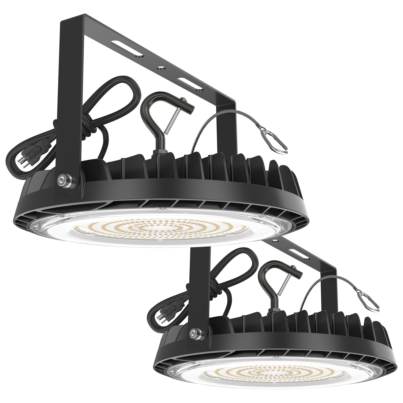 HYPERLITE high Bay led Shop Lights: 150W UFO led high Bay Light for barn Shop Garage Warehouse Factory Gym Lighting Industrial and Commercial UFO Lights