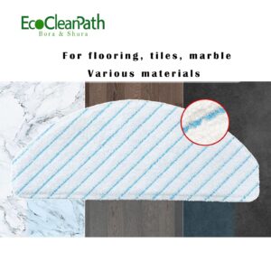 ecocleanpath 12pcs Disposable Mopping Pads for Compatible with T8/T8+/T8 AIVI, N8/N8 Pro/N8 Pro+, T9/T9+, Oscillating Mop, Microfiber, Washable, Blue Stripes