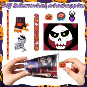 Tioncy 218 Pcs Halloween Trick or Treat Party Favors Halloween Stationery Set Trick or Treat Gifts Bulk with Cups Halloween Goody Bag Fillers for Halloween Party Prizes Trick or Treat Party Supplies