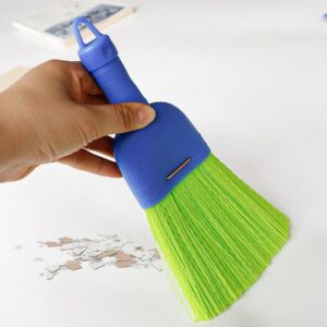 Whisk Broom, Hand Broom, 2PCS Plastic Hand Broom with Thick Bristle, 4.7x9.8 Mini Broom with Hang Holes, Hand Broom Brush for Tabletops, Windowsills, Corners, Furniture