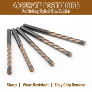 Tondiamo 100 Pcs Drywall Bit Drywall Guide Point Cutting Bits Diameter Drywall Router Bits Drywall Tools, Cutting Drywall, for Use with Spiral Saw (5/32")