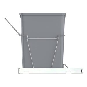 Single Pullout Trash Can for Under Kitchen Cabinets Include Single 35QT Trash Bin Doesn't Include Door Fittings, Bottom-Mount Recycling Bin