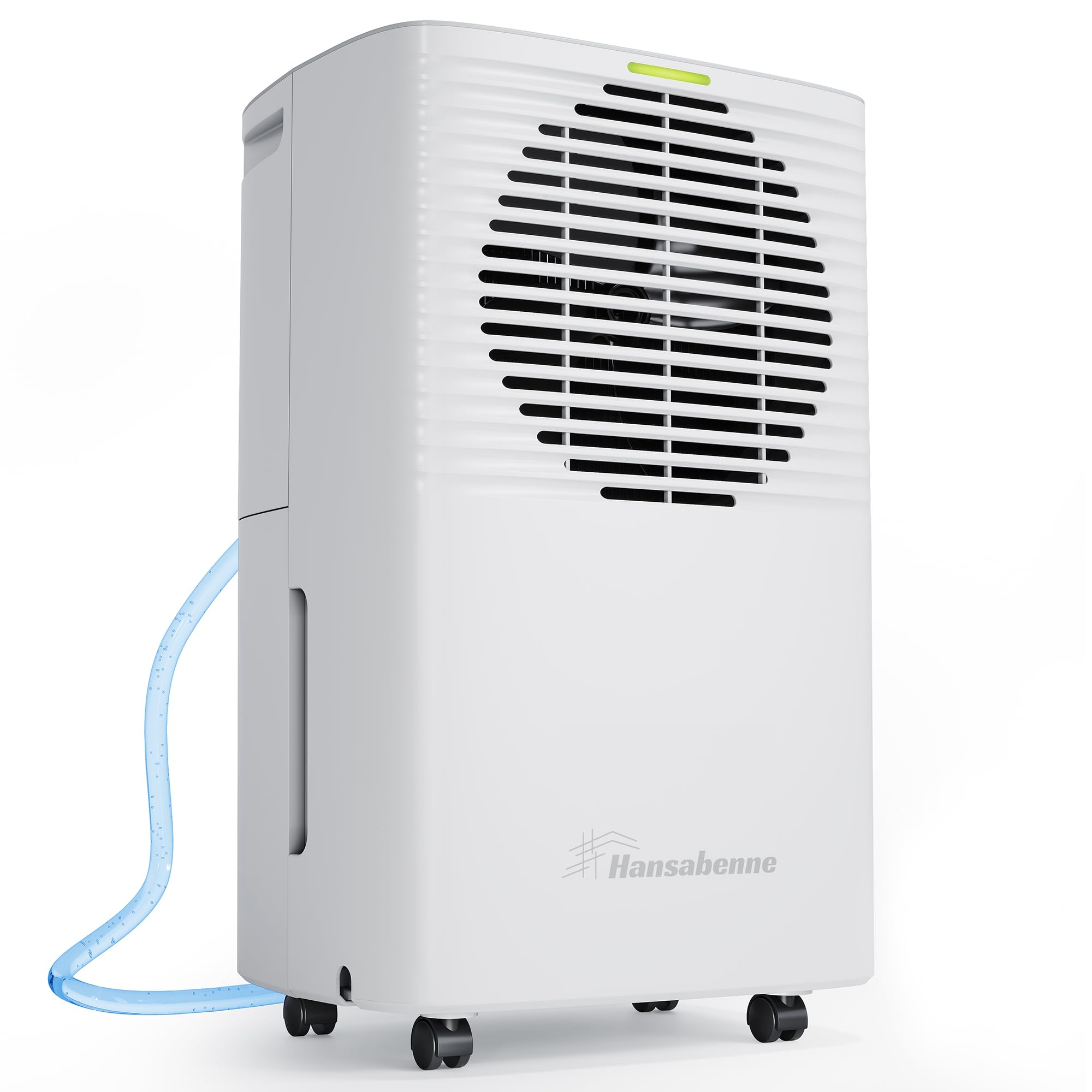 Hansabenne 30-Pints Dehumidifier for Basements - 2000 Sq. Ft. Compact Dehumidifier with Auto or Manual Drainage- Compact Dehumidifier with Intelligent Humidity Control | Auto Defrost | Dry Clothes