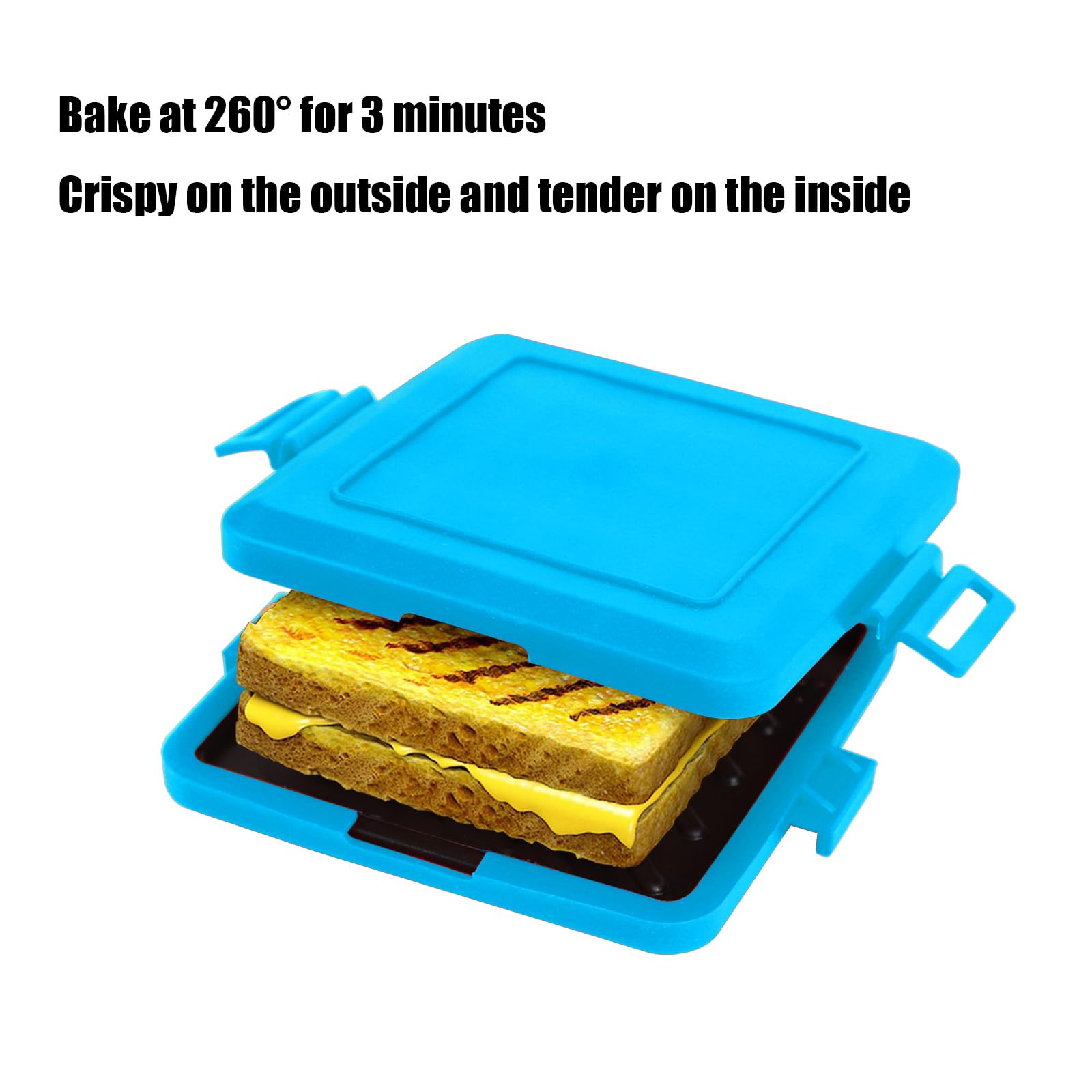 Microwave Toastie Maker, Microwave Toaster Sandwich Maker, Grilled Cheese Maker, Microwave Grill Tray Crisper, NO Electricity, Fast Heat, Dishwasher Safe