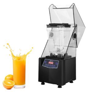 commercial blender smoothie maker,2l electric stand mixer blade ice crusher with sound enclosure,5 presets,silent broken wall cooking machine,for smoothie, fruits