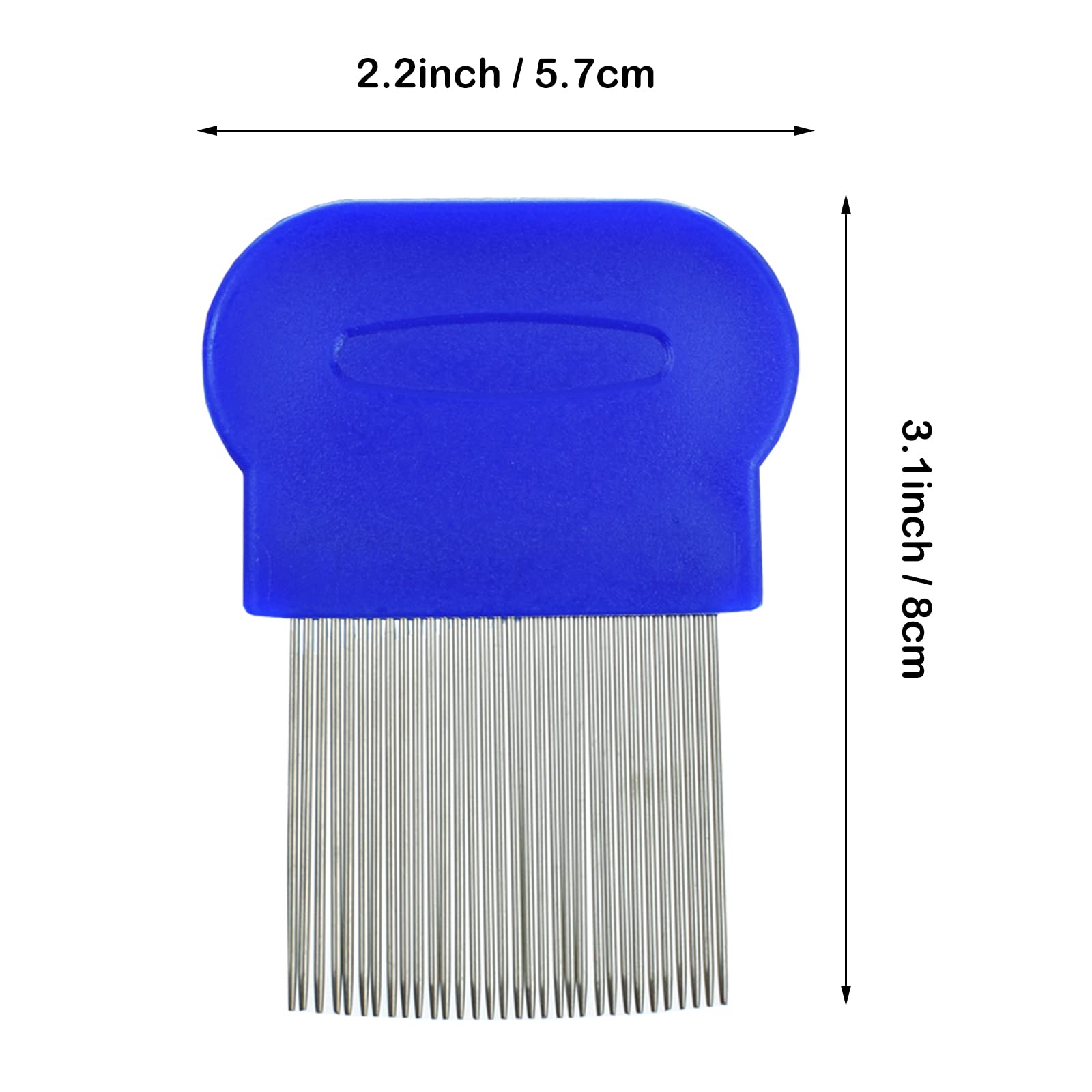 Pets Grooming Comb for Flea Tick Lice Tear Stain Remover for Cats Dogs Round Fine Teeth for Removing Crust Mucus Knots