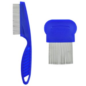 pets grooming comb for flea tick lice tear stain remover for cats dogs round fine teeth for removing crust mucus knots