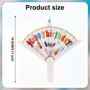 2pcs Novelty Fan Birthday Candle, Pop-up Surprise Clown Birthday Candles Funny Cake Topper Candle Trick Candles Creative Happy Birthday Candles for Party Supplies