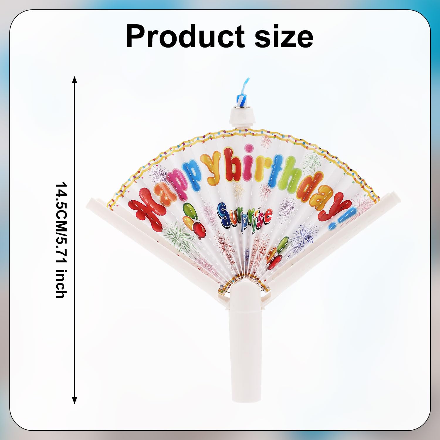 2pcs Novelty Fan Birthday Candle, Pop-up Surprise Clown Birthday Candles Funny Cake Topper Candle Trick Candles Creative Happy Birthday Candles for Party Supplies