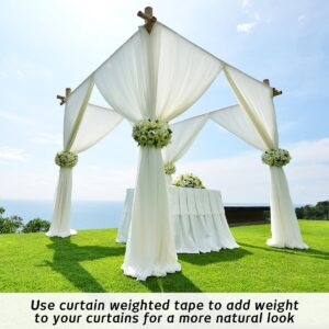 KTNGY 20 Yards Curtain Weighted Tape Drapery Weights Rope Drapes Cording Covered with Fabric Curtain DIY Accessories for Added Weight(0.1 Lb/Meter)