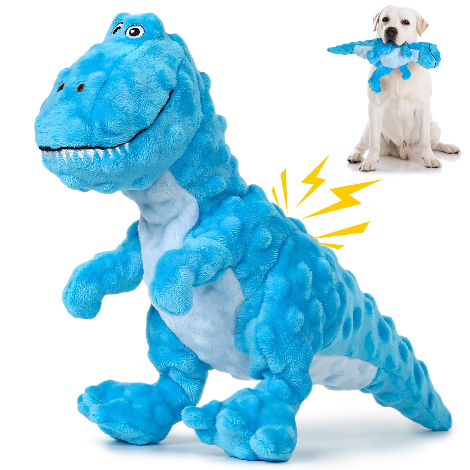 Generic Dog Squeaky Toys for Small, Medium and Large Dogs, Tug of War Dog Plush Toys with Cotton Material and Crinkle Paper, Relieve Boredom/Keep Them Busy, Blue