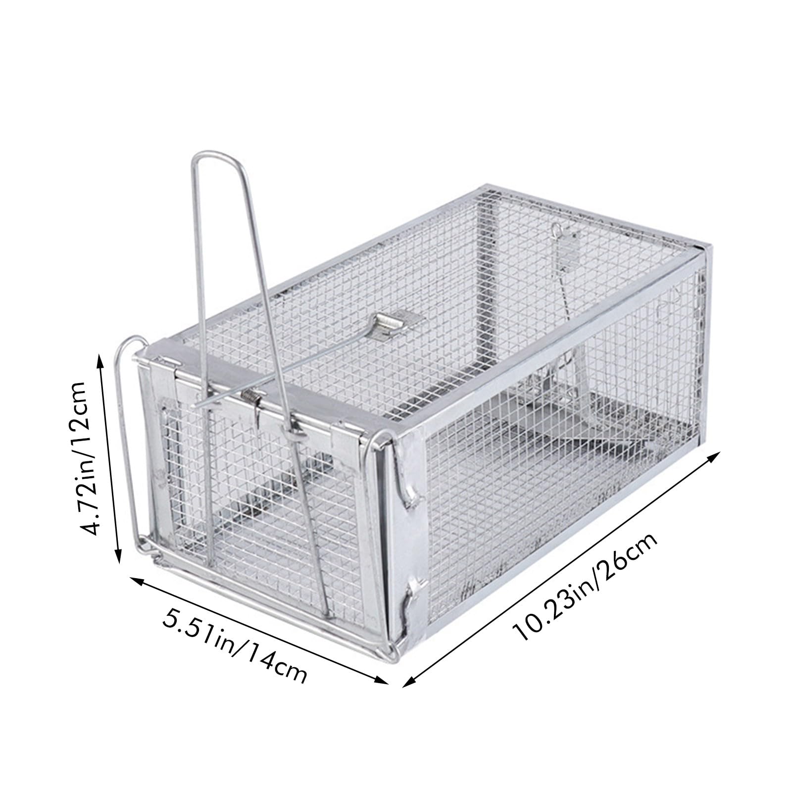 Generic Rat Trap, Mouse Traps, Chipmunk Trap, Live Rat Traps, Humane Mouse Chipmunk Cage Traps (Silver), LZ 072202