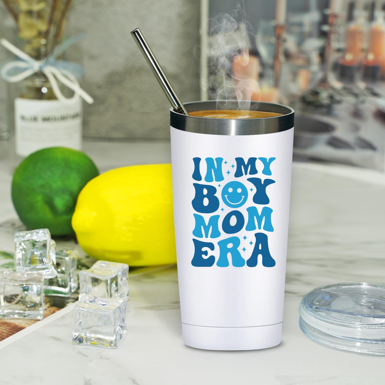 Grifarny Boy Mom Gifts for New Mom - Mothers Day Gifts for Boy Mom, Pregnant Mom, Expecting Mom, Mom to be, Mommy to be - In My Boy Mom Era Tumbler Mug 20 oz