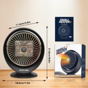 Space Heaters for Indoor Use, Portable Heater PTC Fast Heating, Electric Heater with 2 Heating Modes, Safe Quiet Ceramic Heater with Thermostat, Small Space Heater for Office Desk Bedroom Bathroom