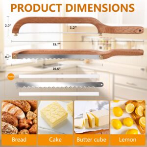 YAPULLYA Sourdough Knife Slicer for Even Slicing, Fiddle Bow Bread Knife for Sourdough, Bread Saw for Homemade Bread, Sourdough Bread Cutter