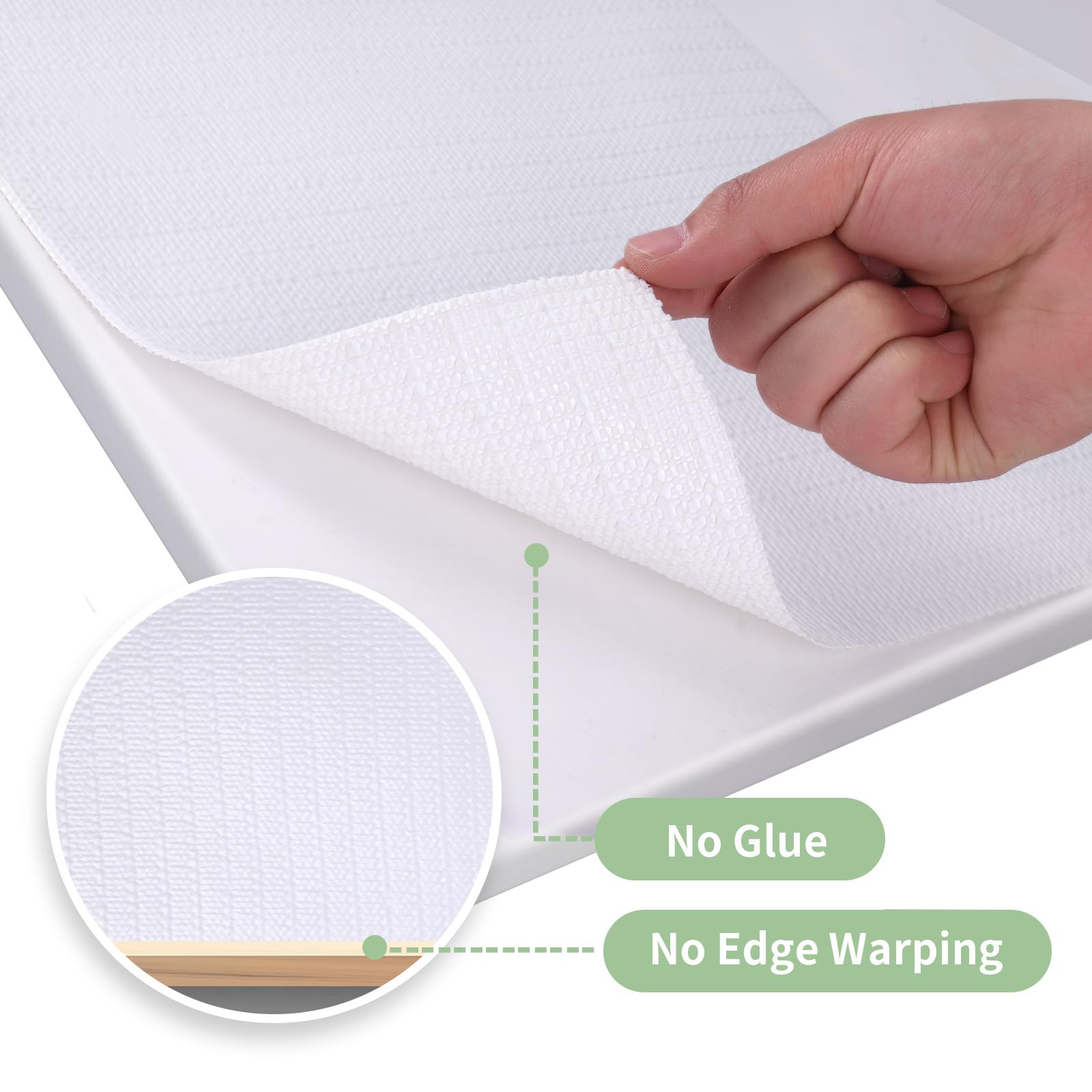 Shelf Liners for Kitchen Cabinets 12in x 20FT Non Adhesive Drawer Liner Pure White Thickened Shelf Liner Strong Non-Slip Easy to Clean for Tool Box Refrigerator with Knife and Tape Measure