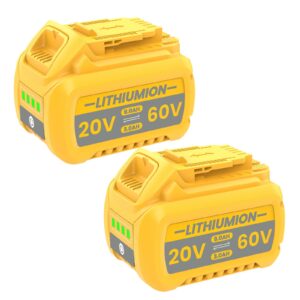 junwood 2pack 9.0ah replacement for dewalt 20v 60v flexvolt battery compatible with dcb609 dcb606 dcb612 dcb200 dcb201 dcb203 dcb204 dcb206 dcb207 dcb209