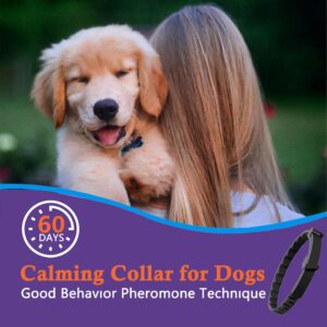 Calming Collar for Dogs 4 Packs Dog Pheromone Calm Collars for Dogs 60 Days Dog Relief Anxiety Stress 25 Inches Dog Calming Adjustable for All Small Medium and Large Dog