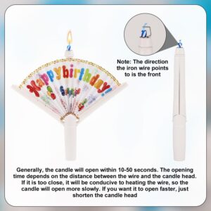 2pcs Novelty Fan Birthday Candle, Pop-up Surprise Clown Birthday Candles Funny Cake Topper Candle Trick Candles Creative Happy Birthday Candles for Party Supplies