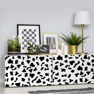 300 Pcs Cow Print Stickers Black Vinyl Cow Print Wall Decals,Peel and Stick Modern Cow Spot Stickers,for Nursery Classroom Farmhouse Wall Furniture Mugs Decal