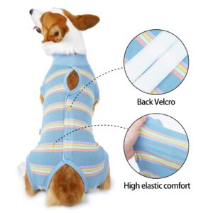 Dog Recovery Suit, E-Collar Tapered Alternative, Universal Recovery Suit for Male and Female Dogs, Breathable Dog Surgical Gowns for Weaning, Post-Op and Skin Problems