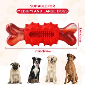 LIFLIX Dog Toys for Aggressive Chewers, Tough Indestructible Dog Chew Toys, Durable Nylon & Rubber Dog Toys for Large Medium Breed, Interactive Dog Toy for Teething, Bone Shape