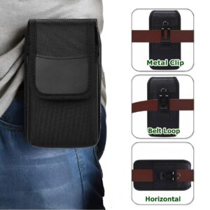 YurMemo Rugged Scanner Holster,Carrying Case Pouch for Zebra TC21 TC26 TC51 TC52 TC53 Most Handheld Barcode Scanner & Mobile Phone Under 7.3 Inch,with Belt Loops & Metal Clip