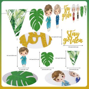 HOMEZZO Golden Girls Themed Party Banner, Stay Golden Hanging Decorations Party Sign for Girls Party