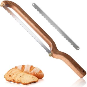 yapullya sourdough knife slicer for even slicing, fiddle bow bread knife for sourdough, bread saw for homemade bread, sourdough bread cutter