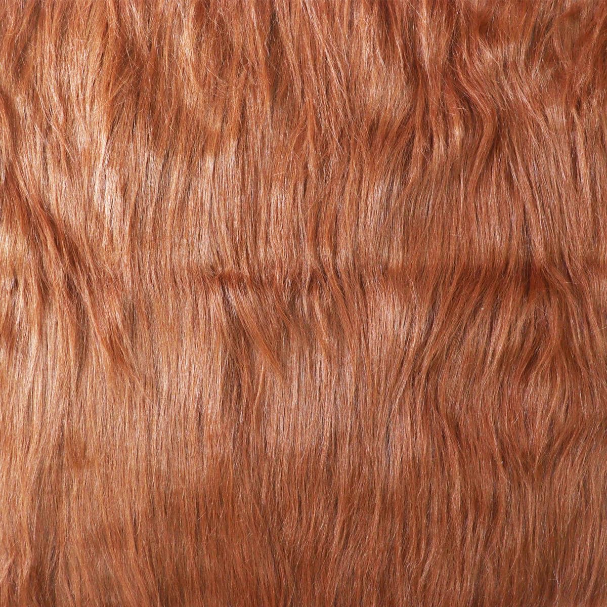 Faux Fur Fabric Christmas Winter Squares Shaggy Fur Fabric Patches Brown 18x40 Inch for DIY Craft Hobby Halloween Winter Costume Decoration