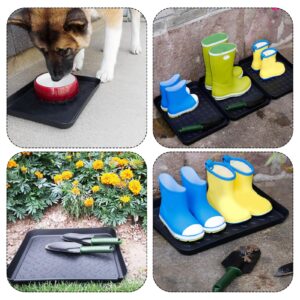 lvifloae Small Boot Tray Entryway Indoor Shoe Mat Tray Wet Rubber Boot Tray For Floor Protection Home Office Hotel Outdoor Or Indoor 13.78 x 10.83 x 1.18in