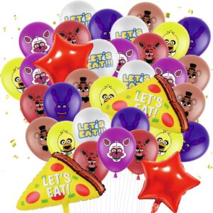 homezzo five nights game party balloons set, five nights printed balloons pizza star balloons for halloween and game party