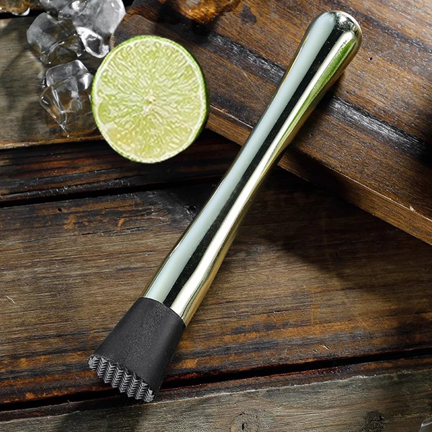 TNCO Muddler for cocktails,8" cocktail muddler for lemonade,Stainless Steel Bar Accessories Tools for Mojitos Fruit Drinks,Dishwasher Safe muddlers Bar Tool.