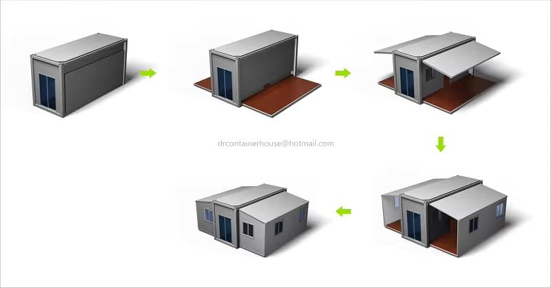 Generic Modern durable quality expandable container house Portable Living Unit with 3 bedroom 40ft mobile home