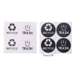 Muloo Recycle Trash Symbol Decals Sticker for Trash Cans Garbage