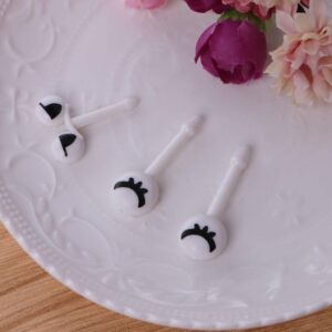 10Pcs Eye Fruit Fork Tableware Lunch Box Decor