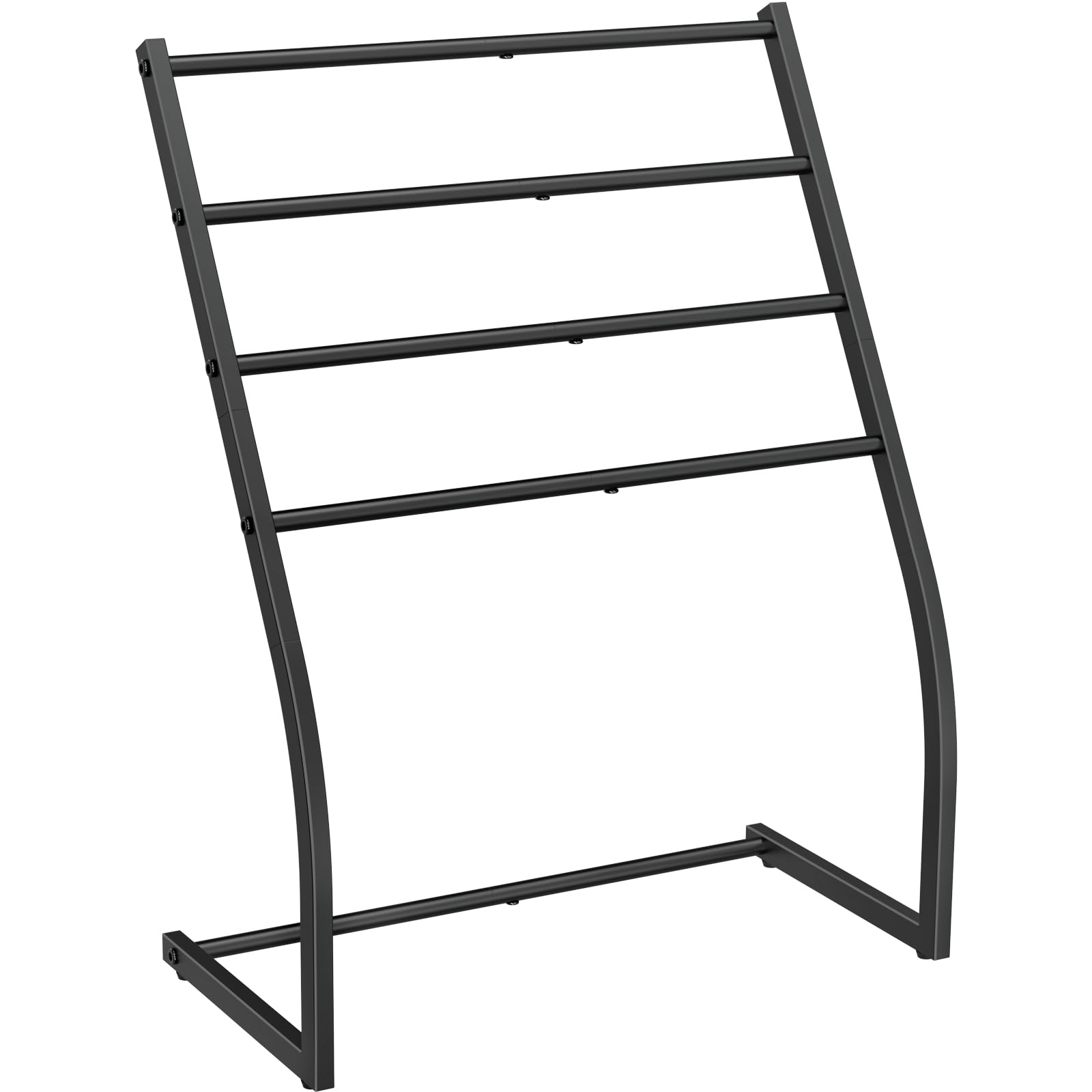 Honiter Towel Racks for Bathroom, Free Standing Towel Rack, Pool Towel Racks Outdoor, 4 Tier Wide Metal Towel Bar Stand, Blanket Ladder Holder, Drying and Display Rack for Oversized Bath Towel