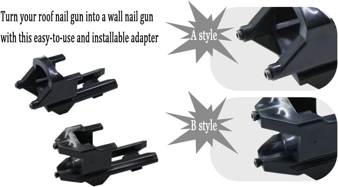 YETTAT Vinyl Siding Adaptor Tip DCN45RN for Dewalt Roofing Nailer Cordless 20v DCN45RND1, DCN45RNB Tip Replacement Vinyl Siding Adaptor Tip and Vinyl Siding Adaptor (A&B style Set of 2)