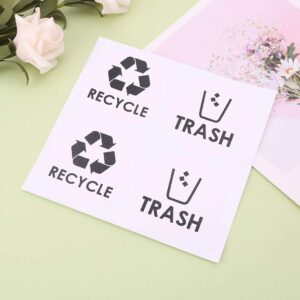 Muloo Recycle Trash Symbol Decals Sticker for Trash Cans Garbage