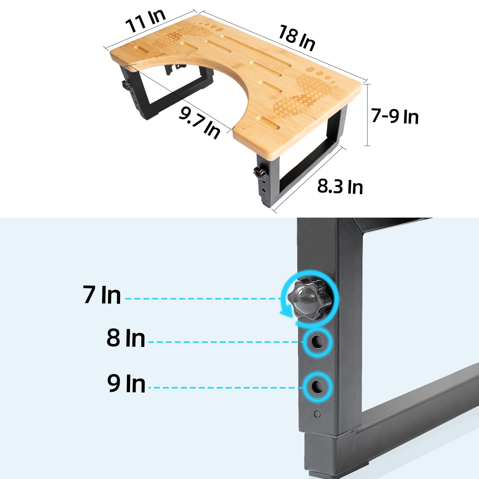 Potty Stool for Adults, Bamboo Toilet Stool, Foot Stool for Toilet, Adjustable Height Toilet Poop Stool, Foldable Wooden Toilet Stool, Poop Step Stool for Adults Children Pregnant Women-A