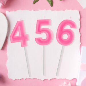 Macaron Pink 15th Birthday Candles,Number 15 Candle, Pink Macaron Birthday Candle for Cake,Happy Birthday Candle,Numeral Candles Cake Topper Decoration for Sweet Girls Birthday Party Supplies