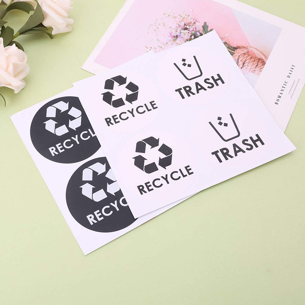 Muloo Recycle Trash Symbol Decals Sticker for Trash Cans Garbage