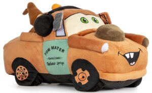 disney pixar cars tow mater plush pillow buddy - super soft character pillow - polyester microfiber, 14 inches