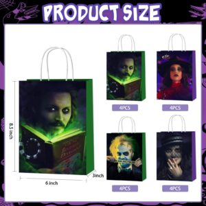 16pcs Horror Beetleju Halloween Party Decorations Paper Bags Double-side Halloween Goodie Bags Horror Theme Halloween Party Paper Bags Decor with 4 Different Style Scary Halloween Party Supplies