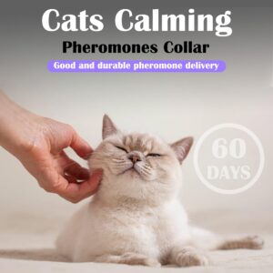 Minasuki 4 Pack Calming Collar for Cats - 60 Days Anxiety and Stress Relief, Relaxing Cat Collar, Adjustable Pheromones Collar for Cats，Natural Soothing for Continuous Calming