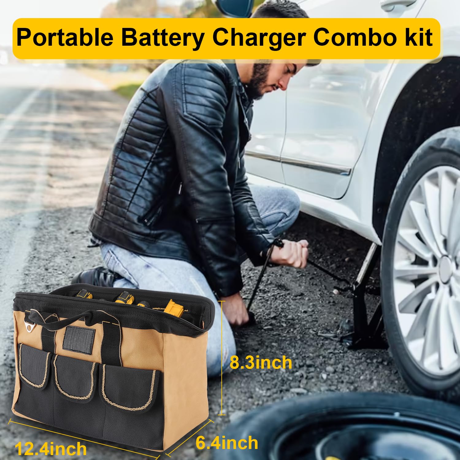 6000mAh and 3000mAh Replacement Battery for Dewalt 20v and DCB105 Charger Kit Compatible with DCB204 DCB204-2 DCB203 DCB201 DCB200 Compatible with Dewalt 20 Volt Power Tools DCD DCF DCG DCS series