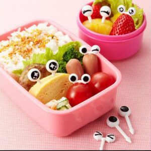 10Pcs Eye Fruit Fork Tableware Lunch Box Decor